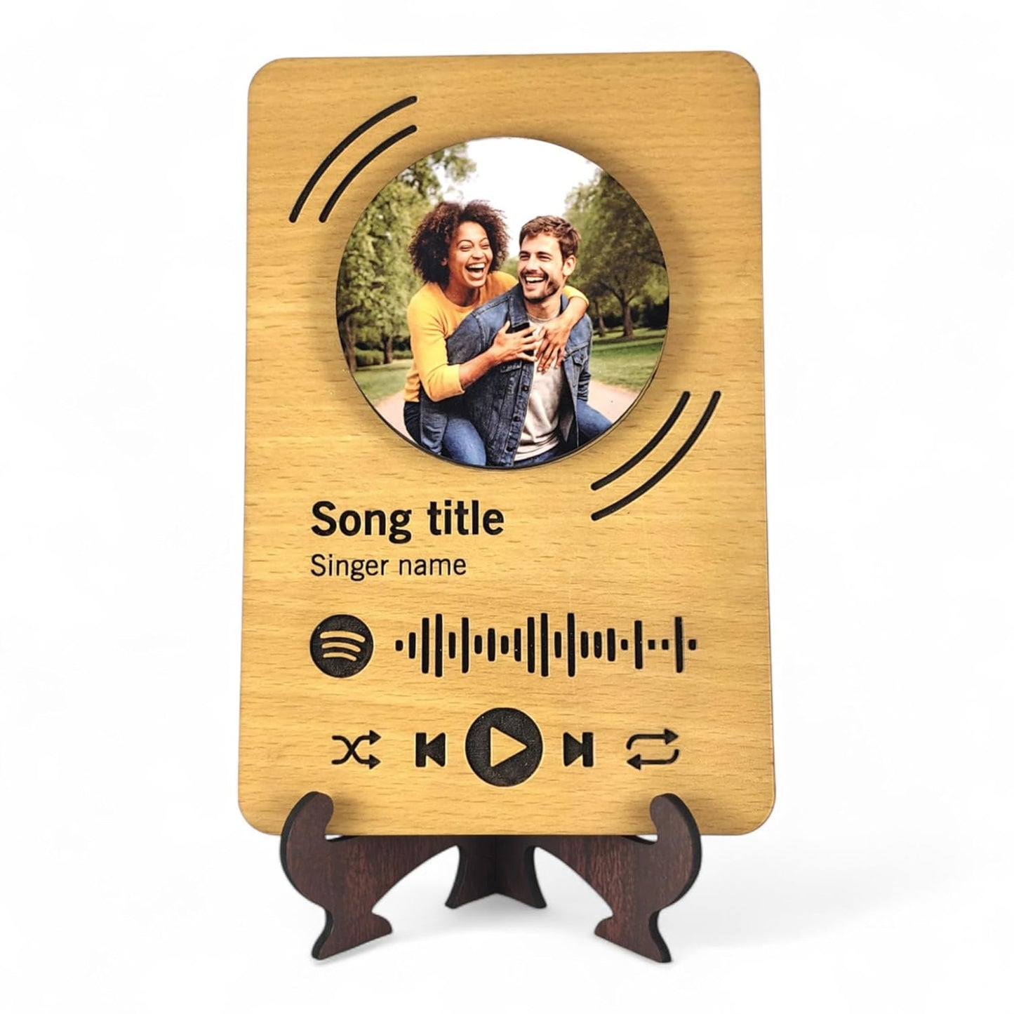 Personalized Spotify Music Plaque with Photo, Song Name & Scan Code – Custom Wooden Frame Gift for Anniversary, Birthday, Couples & Home Wall Décor – Ramkudi Jhamkudi