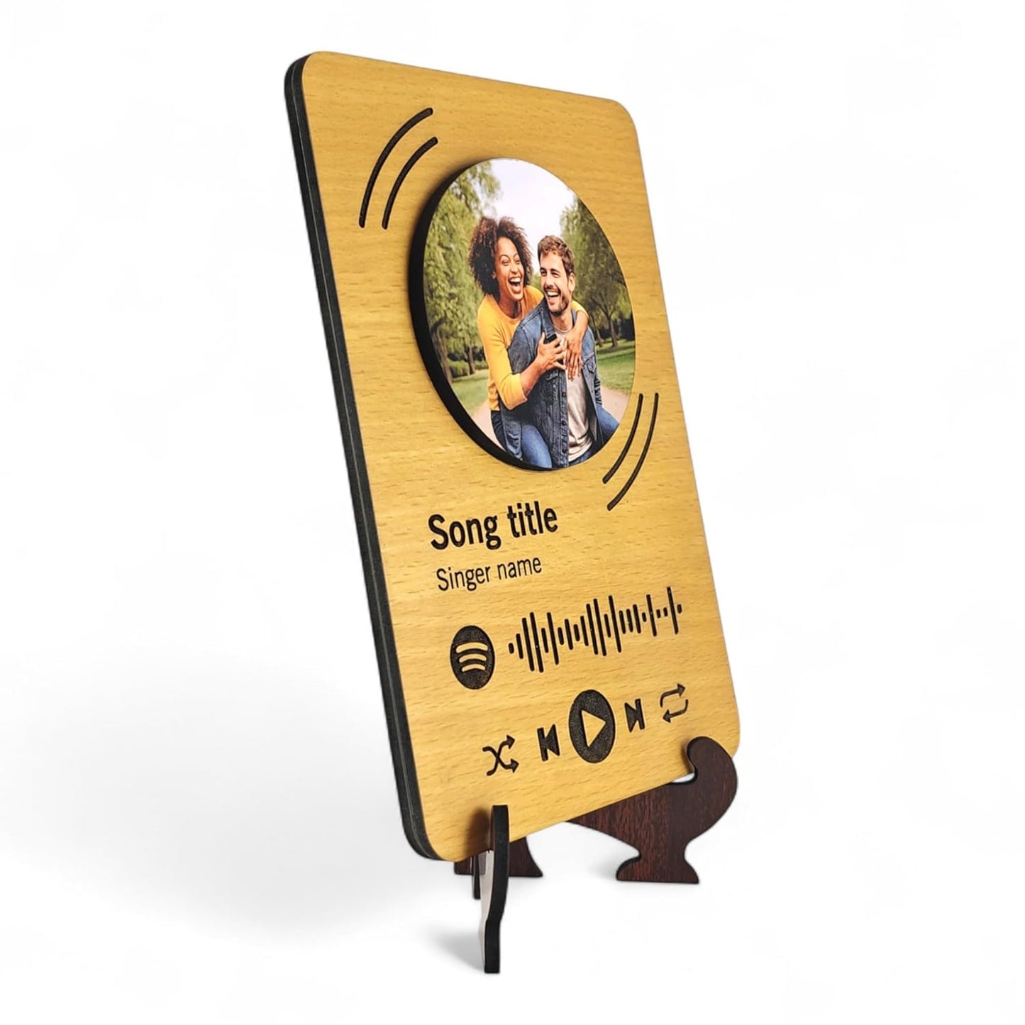 Personalized Spotify Music Plaque with Photo, Song Name & Scan Code – Custom Wooden Frame Gift for Anniversary, Birthday, Couples & Home Wall Décor – Ramkudi Jhamkudi
