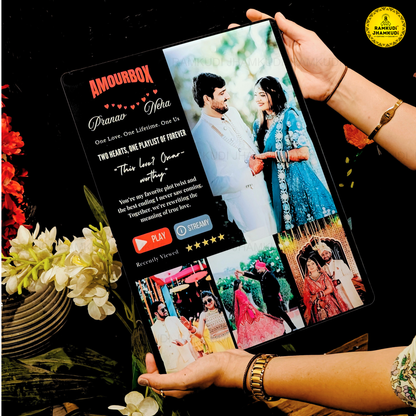 Netflix Love Story Personalised Photo Frame – Model D | Custom Movie Poster Acrylic Frame | Romantic Couple Gift | Ramkudi Jhamkudi™