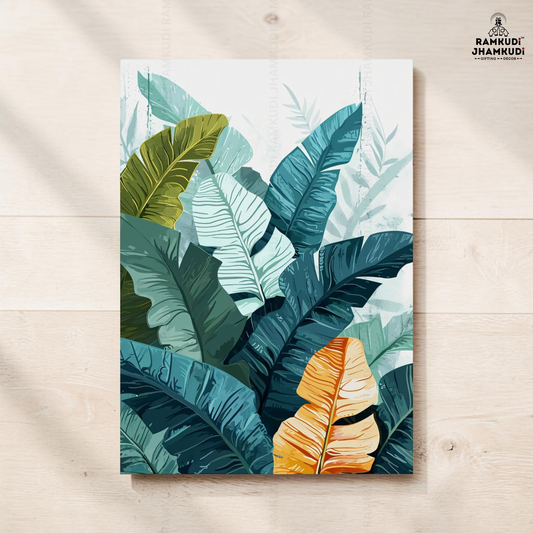 Tropical Luxe Leaf Wall Art – Premium Statement Décor | Ramkudi Jhamkudi
