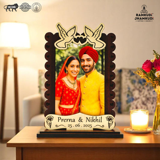 Personalised Photo Frame Gift – Custom Wedding & Anniversary Keepsake for Husband, Wife, Couple, Loved One