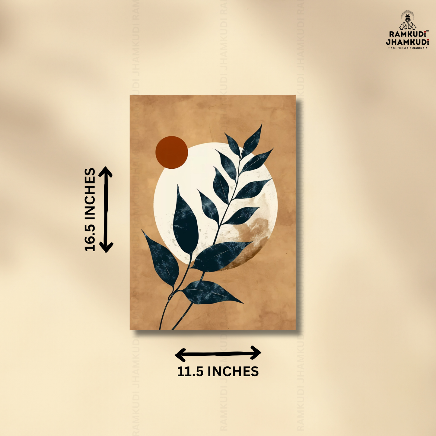 Abstract Botanical Wall Art for Living Room | 5MM Acrylic Wall Decor | Modern Minimal Aesthetic Home Decor India | Made in India by Ramkudi Jhamkudi