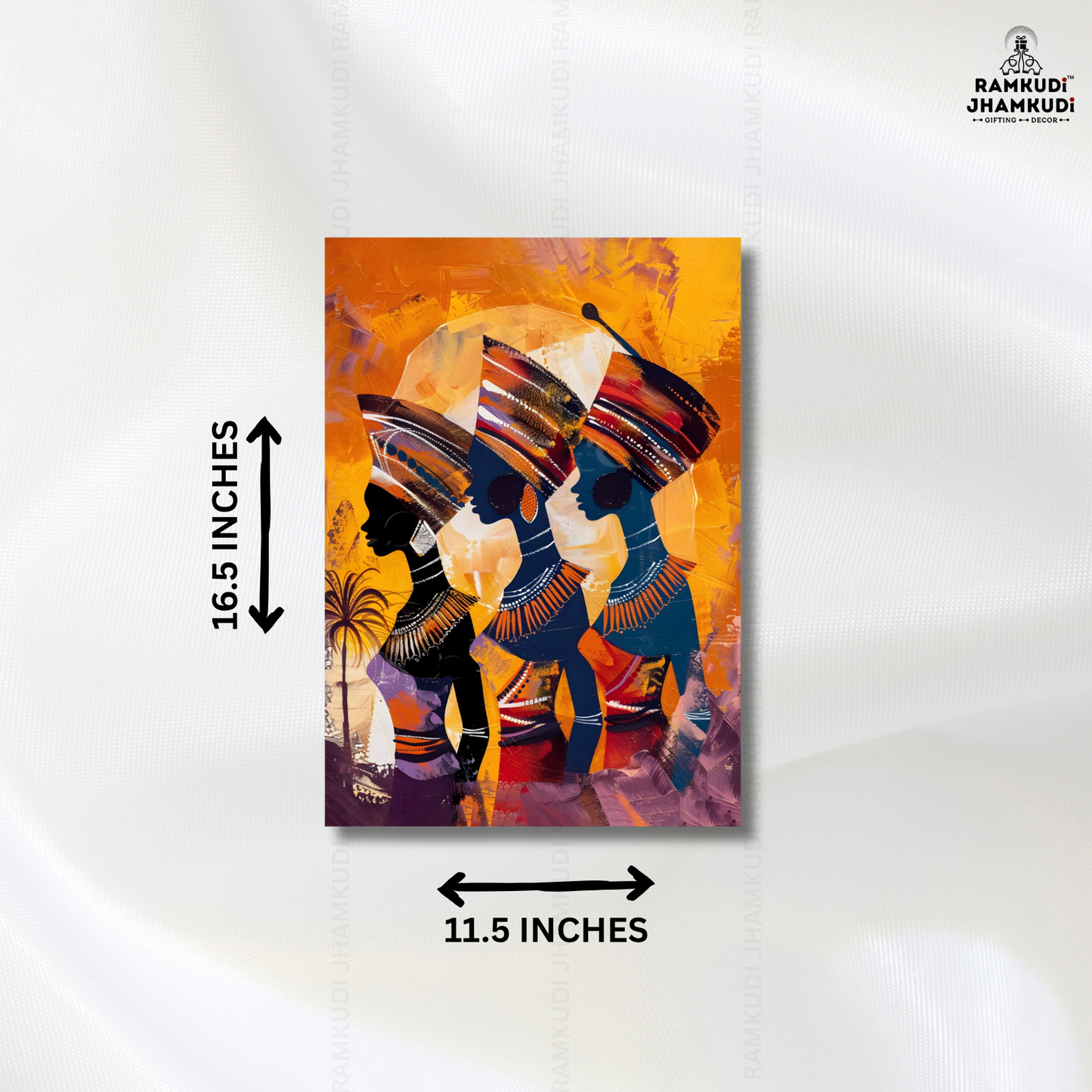 Afro Style Wall Painting | UV Printed Glossy Frame | Modern Home Decor & Luxury Gifting India