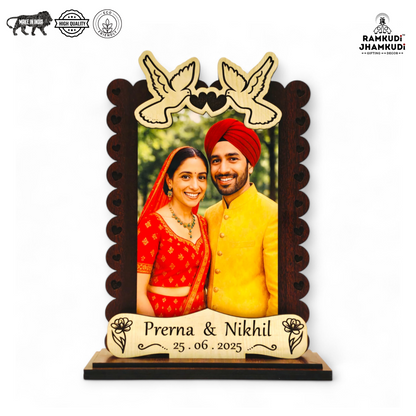 Personalised Photo Frame Gift – Custom Wedding & Anniversary Keepsake for Husband, Wife, Couple, Loved One