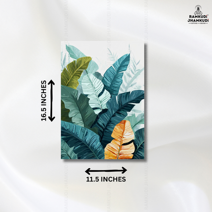 Tropical Luxe Leaf Wall Art – Premium Statement Décor | Ramkudi Jhamkudi