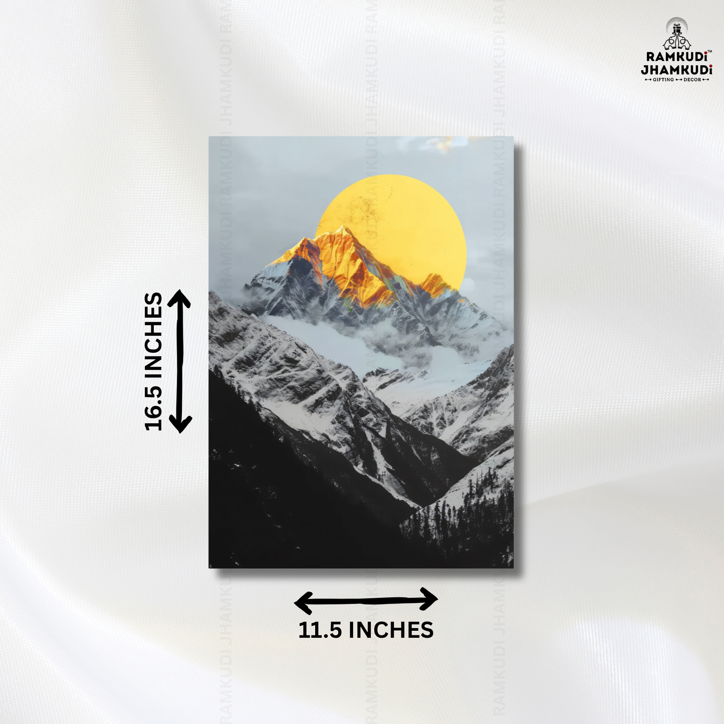 Golden Peak Luxury Wall Art – Premium Acrylic Wall Decor | Ramkudi Jhamkudi