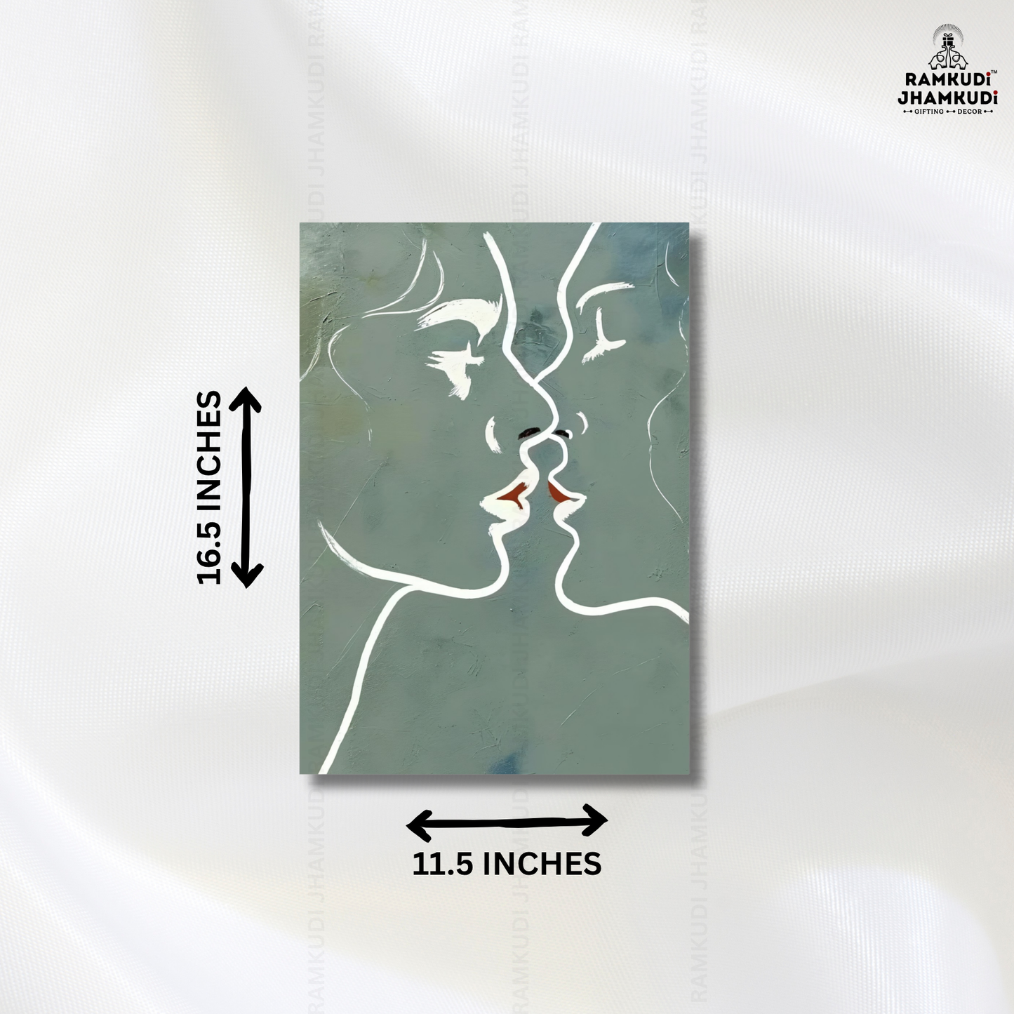 “Whispers of Love” – Modern Abstract Couple Wall Art