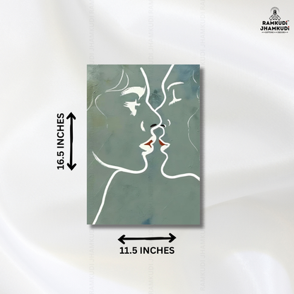“Whispers of Love” – Modern Abstract Couple Wall Art