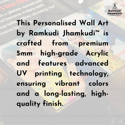 Netflix Style Personalised Photo Frame – Model 2 | Custom Couple Acrylic Frame | Anniversary Gift | UV Printed Wall Art | Ramkudi Jhamkudi™