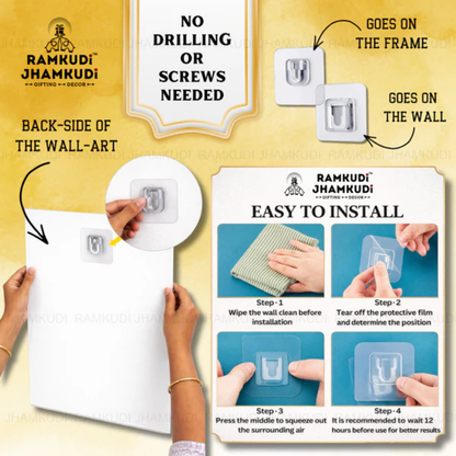 Royal Peacock Wall Art | Elegant Bird Wall Decor | Vibrant Nature Wall Painting India | Made in India by Ramkudi Jhamkudi