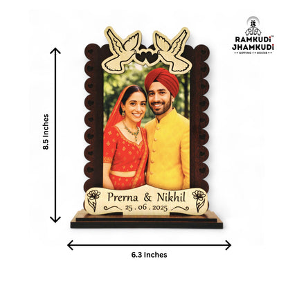 Personalised Photo Frame Gift – Custom Wedding & Anniversary Keepsake for Husband, Wife, Couple, Loved One